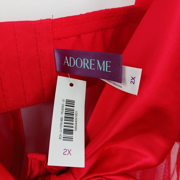 NWT Adore Me Bessima Red Babydoll Lingerie Size 2X - Picture 3 of 10
